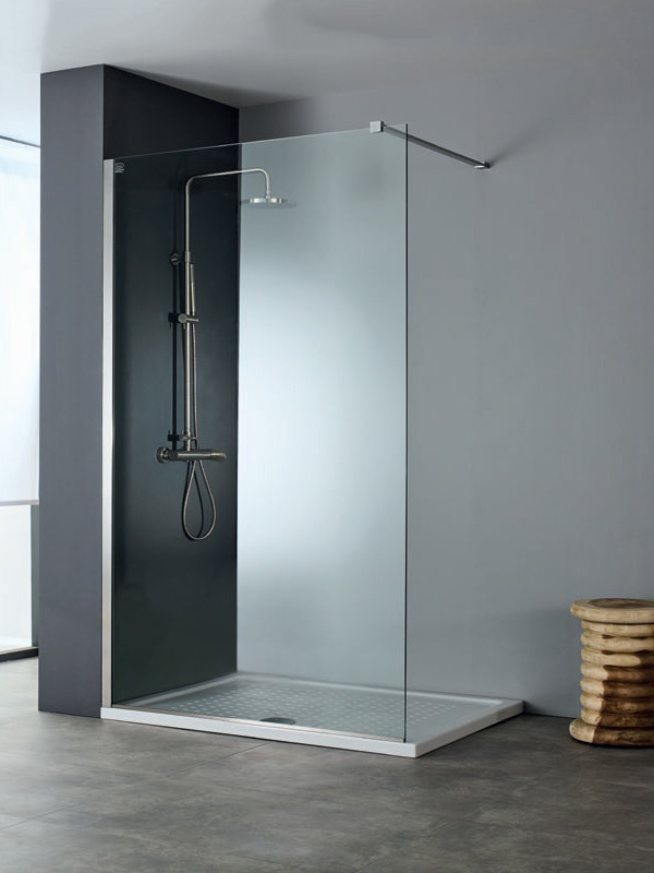 Devon Iwis Walk-In Inox Brushed PVD Καμπίνα Παραβάν Ντουζιέρας