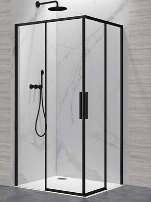 Karag Lea 100 Black Καμπίνα Ασύμμετρης Nτουζιέρας