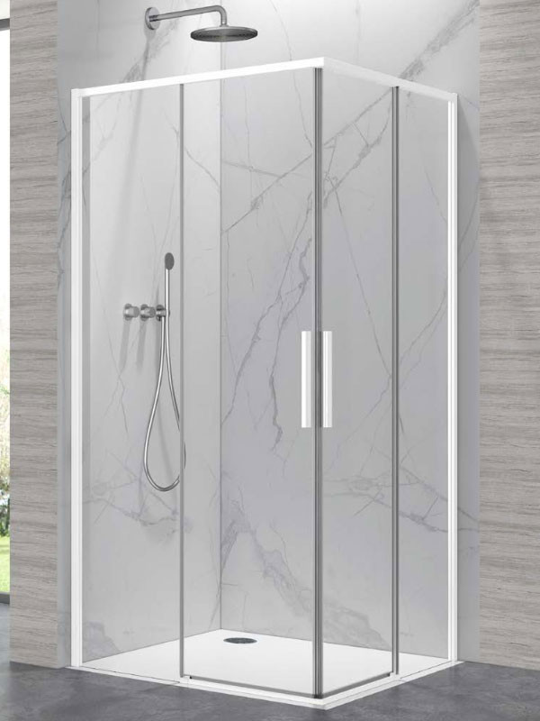 Karag Lea 100 White Καμπίνα Tετράγωνης Nτουζιέρας