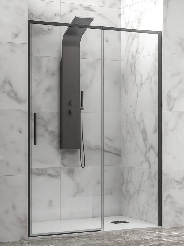 Karag Lea 400 Black Καμπίνα Ντουζιέρας Τοίχο - Τοίχο