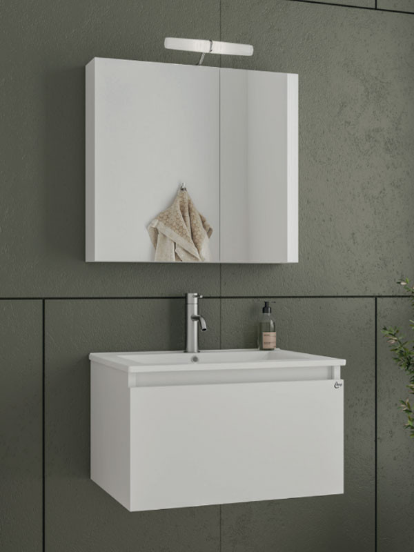 Drop Liberty 60 White 5FLI060WH Έπιπλο Μπάνιου Λευκό