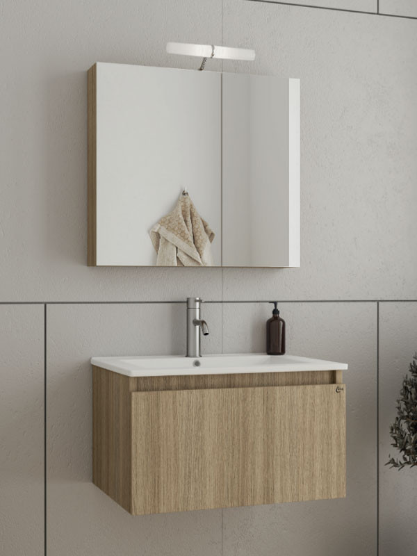 Drop Liberty 75 Slavonia Oak 5FLI075SO Έπιπλο Μπάνιου Μελαμινικό