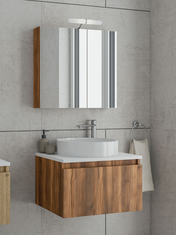 Drop Liberty 75 Amber Baroque Oak 5FLIP75BO Έπιπλο Μπάνιου Μοντέρνο