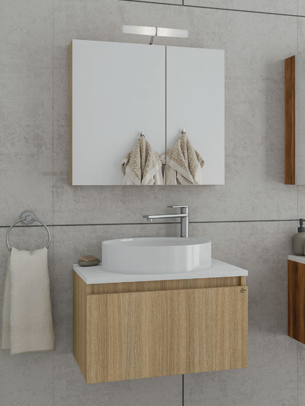 Drop Liberty 75 Slavonia Oak 5FLIP75SO Έπιπλο Μπάνιου Μοντέρνο