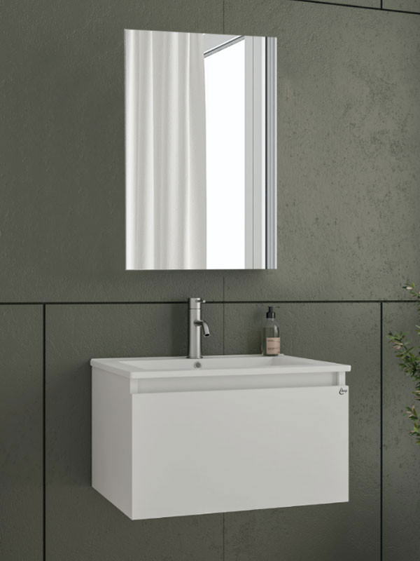 Drop Liberty 75 White 5FLIM75WH Έπιπλο Μπάνιου Μελαμινικό