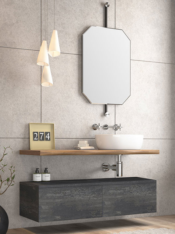 Furnibath LO Έπιπλο 110  Δρυς Όακ Έπιπλο Μπάνιου Μοντέρνο