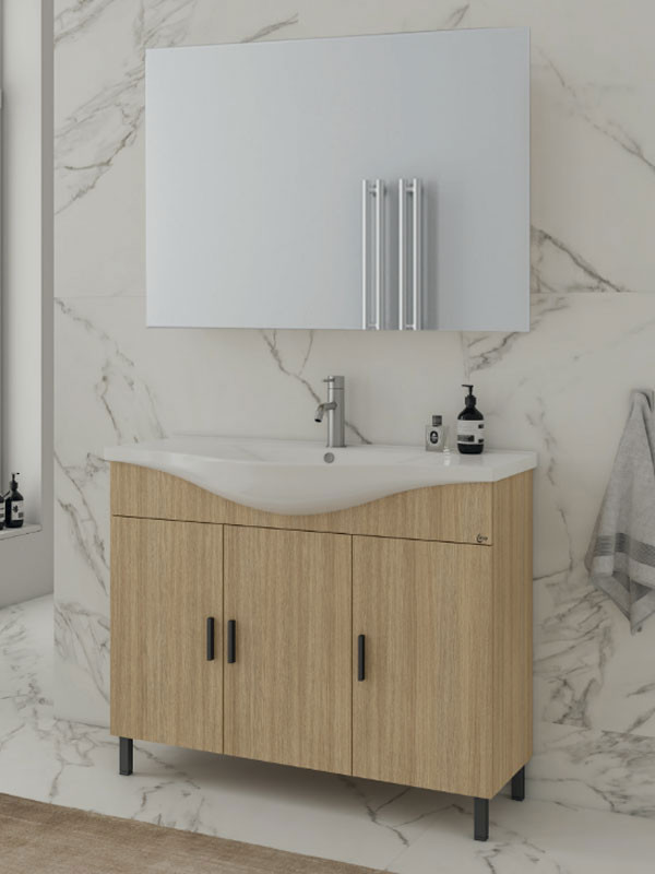 Drop Luna 100 Slavonia Oak 5FLUM100SO Έπιπλο Μπάνιου Μελαμινικό