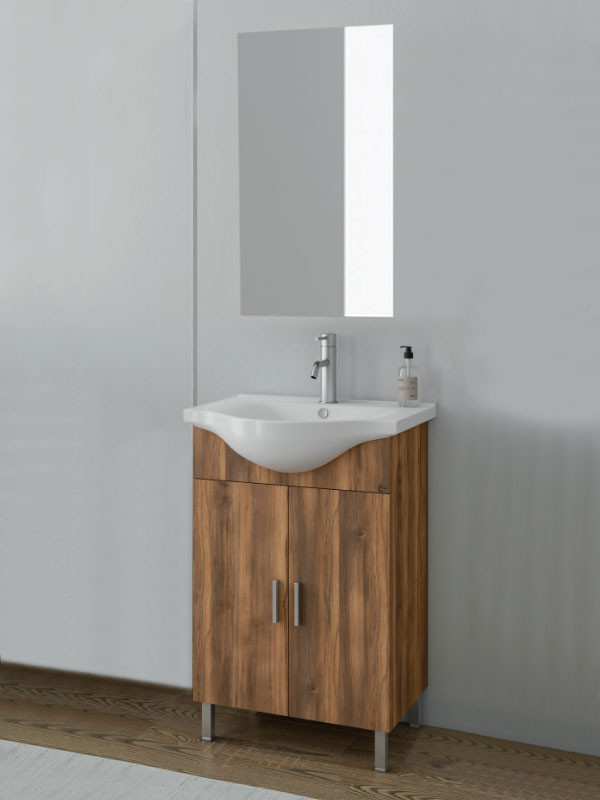 Drop Luna 55 Amber Baroque Oak 5FLUM55BO Έπιπλο Μπάνιου Μελαμινικό