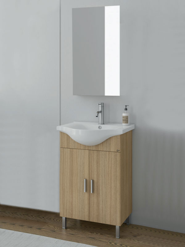 Drop Luna 55 Slavonia Oak 5FLUM55SO Έπιπλο Μπάνιου Μελαμινικό