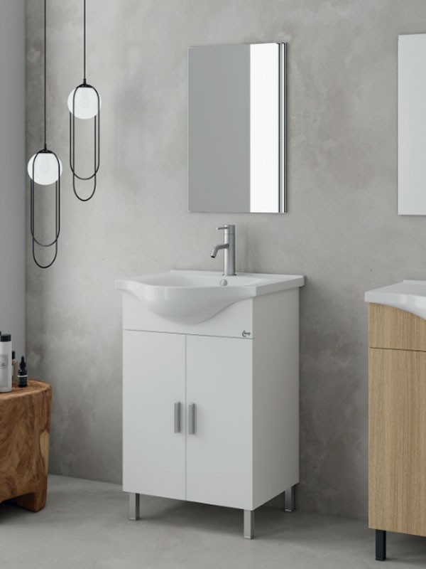 Drop Luna 55 White 5FLUM55WH Έπιπλο Μπάνιου Λευκό