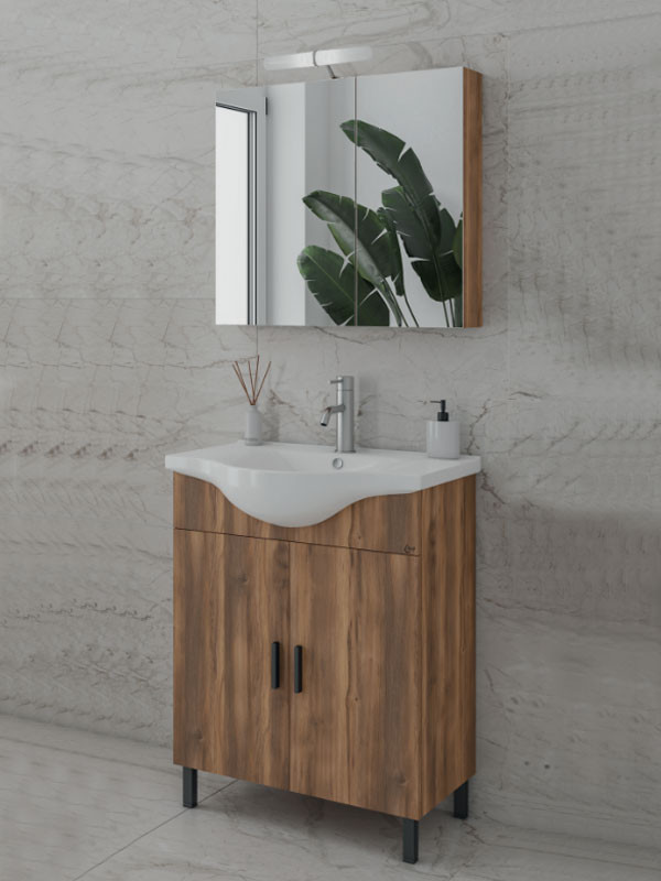 Drop Luna 65 Amber Baroque Oak 5FLU065BO Έπιπλο Μπάνιου Μελαμινικό