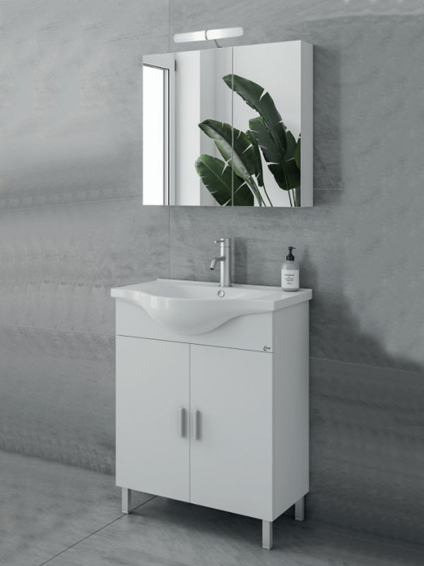 Drop Luna 65 White 5FLU065WH Έπιπλο Μπάνιου Λευκό