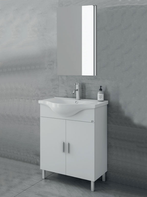 Drop Luna 65 White 5FLUM65WH Έπιπλο Μπάνιου Λευκό