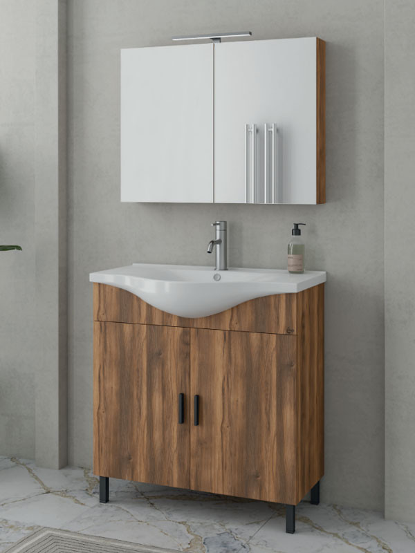 Drop Luna 80 Amber Baroque Oak 5FLU080BO Έπιπλο Μπάνιου Μελαμινικό