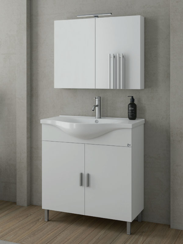 Drop Luna 80 White 5FLU080WH Έπιπλο Μπάνιου Λευκό