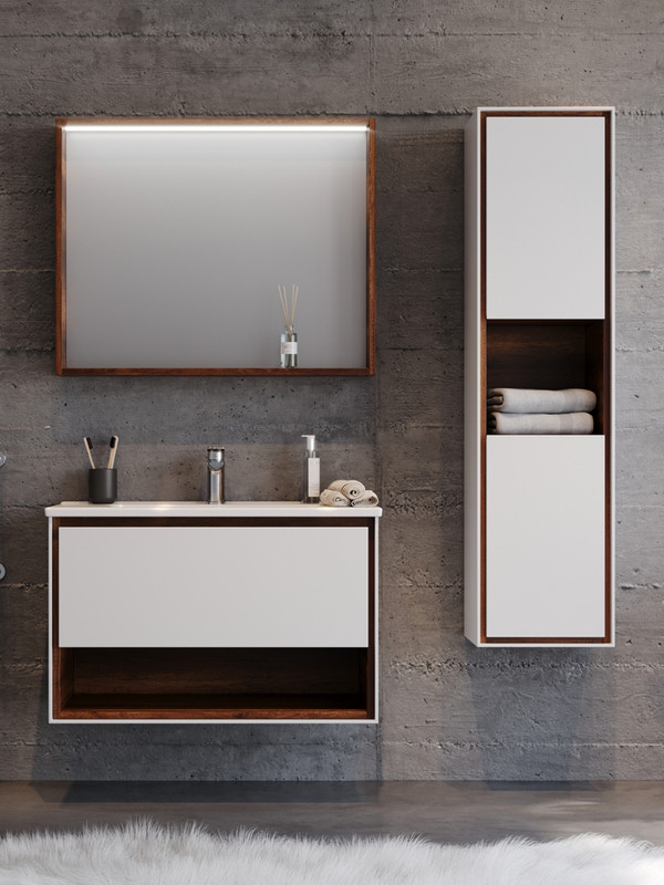 Martin Luna 85 Baroque - Matte White Έπιπλο Μπάνιου