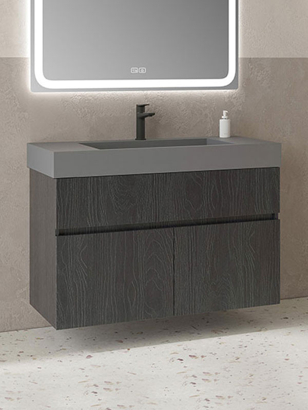 Furnibath M Έπιπλο 101 Ανάγλυφο Συνθετικό Βάση Επίπλου Μπάνιου Με Νιπτήρα 