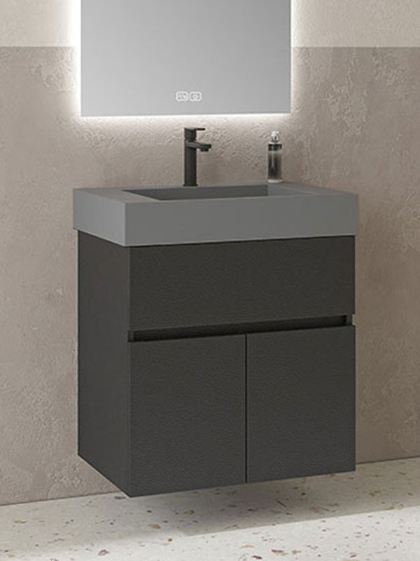 Furnibath M Έπιπλο 061 Ανάγλυφο Συνθετικό Βάση Επίπλου Μπάνιου Με Νιπτήρα 