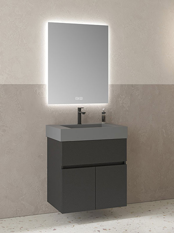 Furnibath M Έπιπλο 061 Ανάγλυφο Συνθετικό Έπιπλο Μπάνιου Μοντέρνο