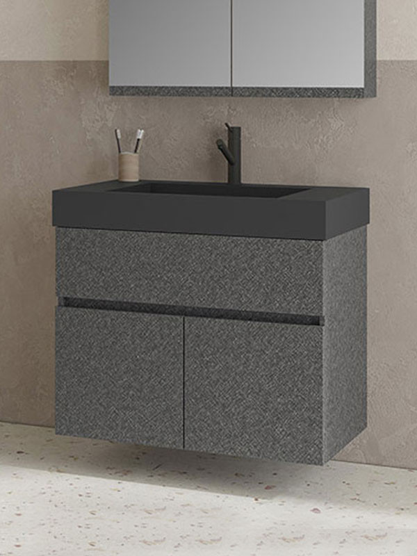 Furnibath M Έπιπλο 081 Ανάγλυφο Συνθετικό Βάση Επίπλου Μπάνιου Με Νιπτήρα 