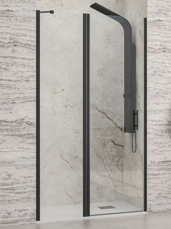 Karag Panex 400 Alto Black Καμπίνα Ντουζιέρας Τοίχο - Τοίχο