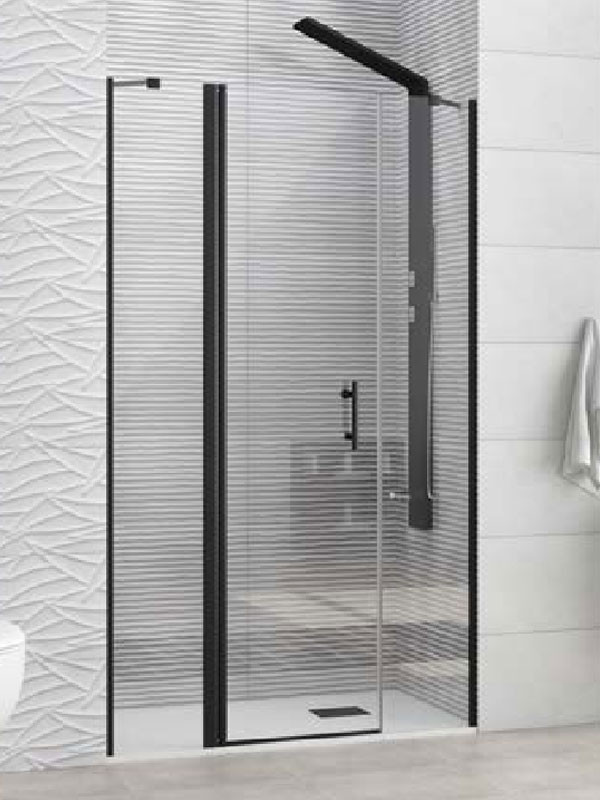 Karag Panex 600 Alto Black Καμπίνα Ντουζιέρας Τοίχο - Τοίχο