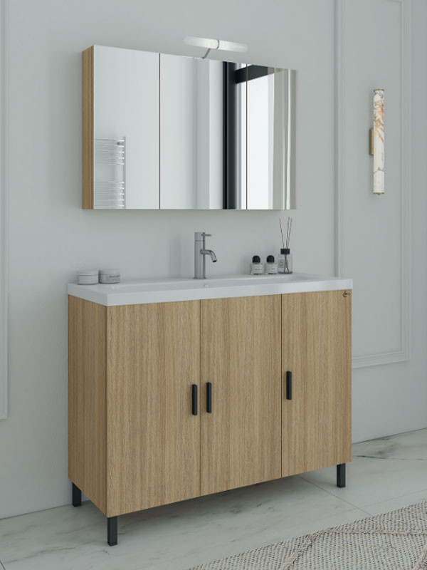 Drop Roma 100 Slavonia Oak 5FRM100SO Έπιπλο Μπάνιου Μελαμινικό