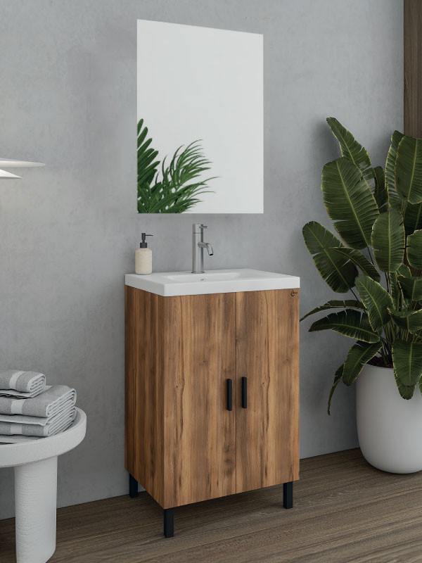 Drop Roma 50 Amber Baroque Oak 5FRMM50BO Έπιπλο Μπάνιου Μελαμινικό