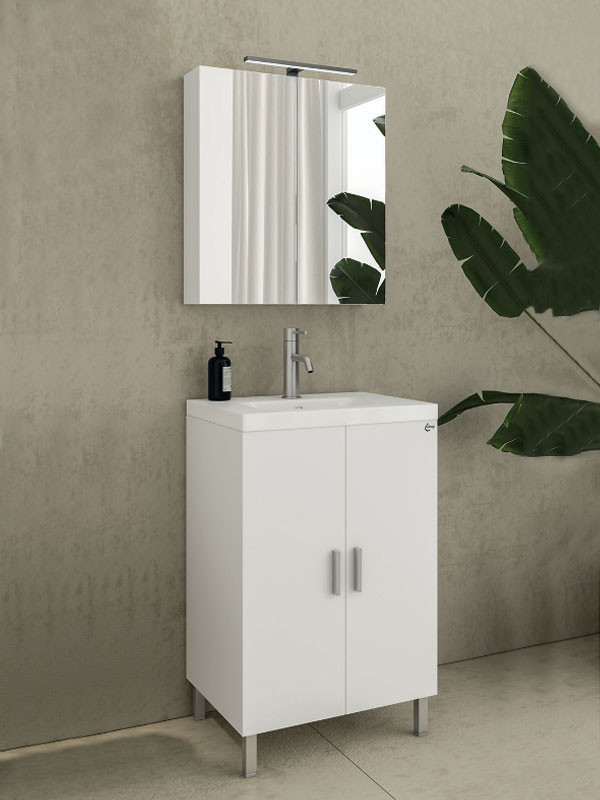 Drop Roma 50 White 5FRM050WH Έπιπλο Μπάνιου Λευκό