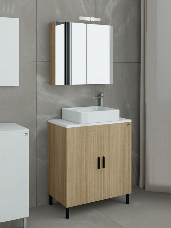 Drop Roma 60 Slavonia Oak 5FRMP60SO Έπιπλο Μπάνιου Μελαμινικό