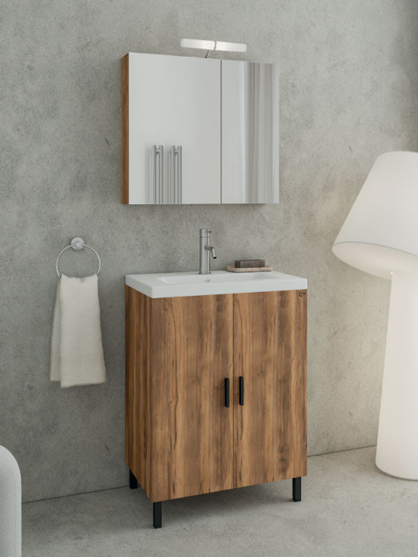 Drop Roma 70 Amber Baroque Oak 5FRM070BO Έπιπλο Μπάνιου Μελαμινικό