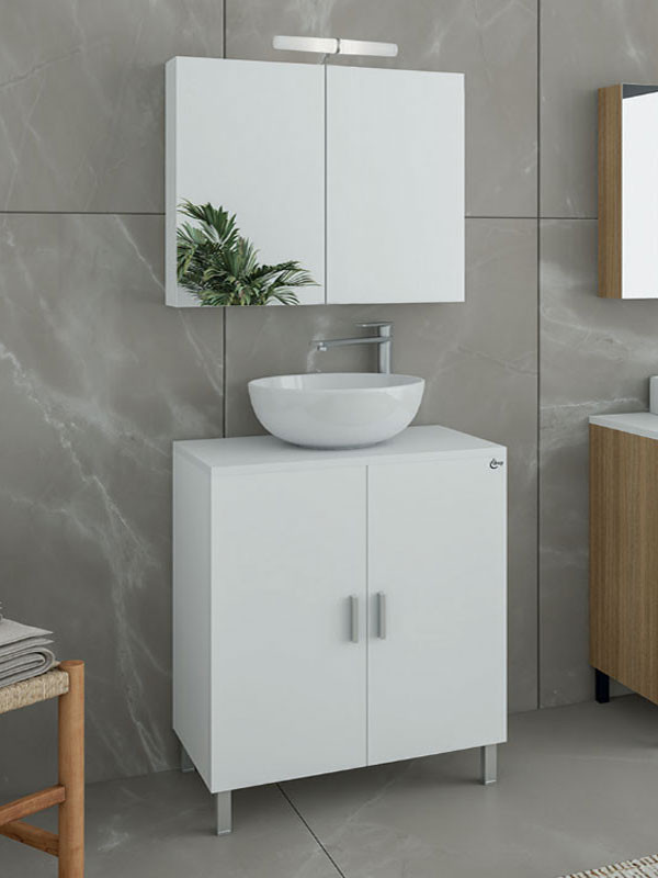 Drop Roma 80 White 5FRMP80WH Έπιπλο Μπάνιου Λευκό