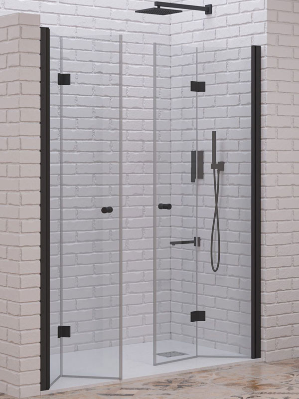 Karag S 7 DP Black Καμπίνα Ντουζιέρας Τοίχο - Τοίχο