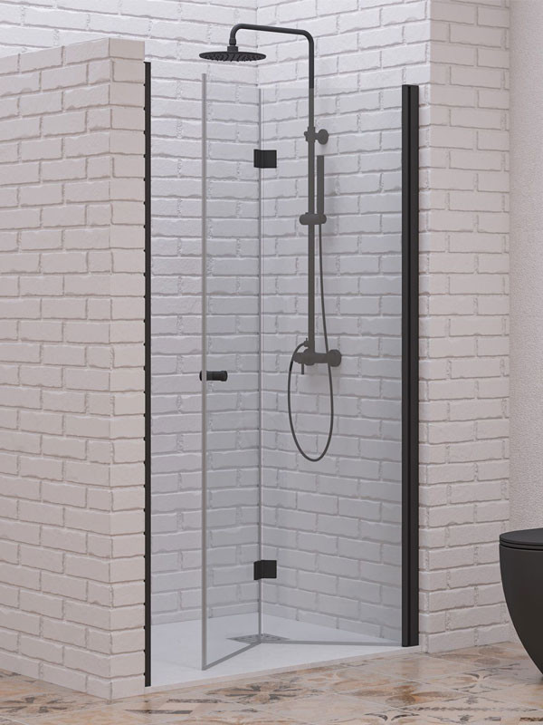 Karag S 7 Porta Black Καμπίνα Ντουζιέρας Τοίχο - Τοίχο