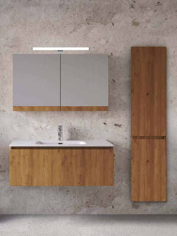 Furnibath Sevilla 100 AWL Walnut Έπιπλο Μπάνιου Μοντέρνο