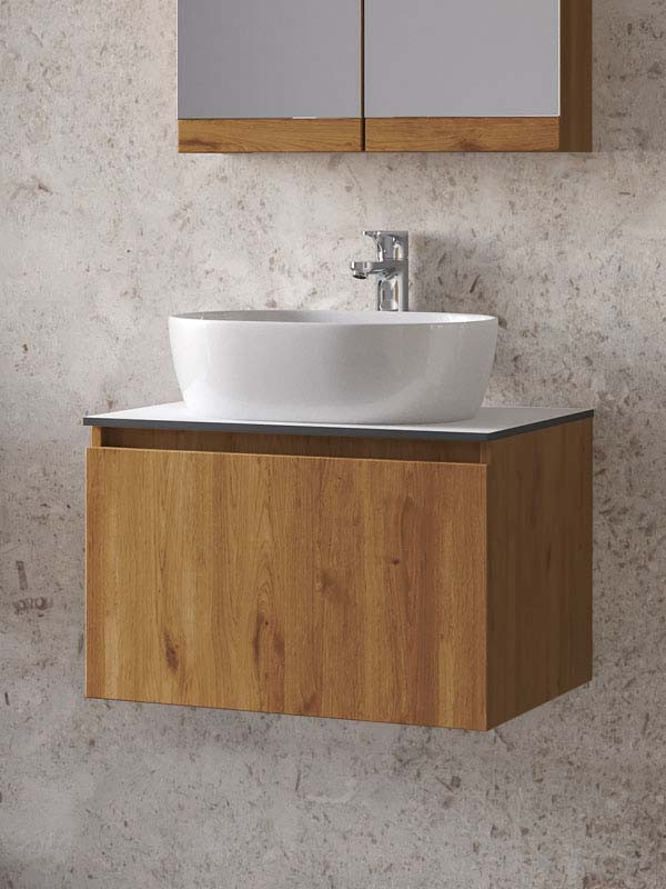 Furnibath Sevilla 60 Compact Walnut Βάση Επίπλου Μπάνιου Με Νιπτήρα