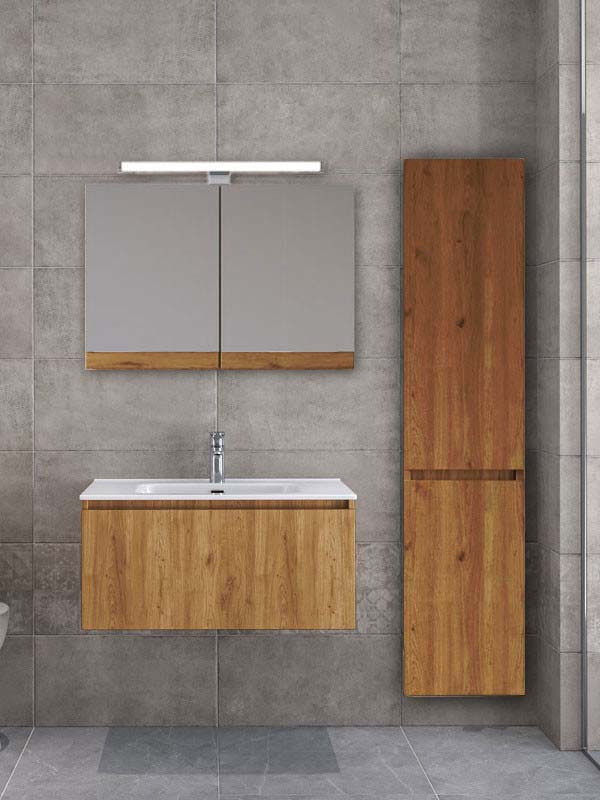 Furnibath Sevilla 80 AWL Walnut Έπιπλο Μπάνιου Μοντέρνο
