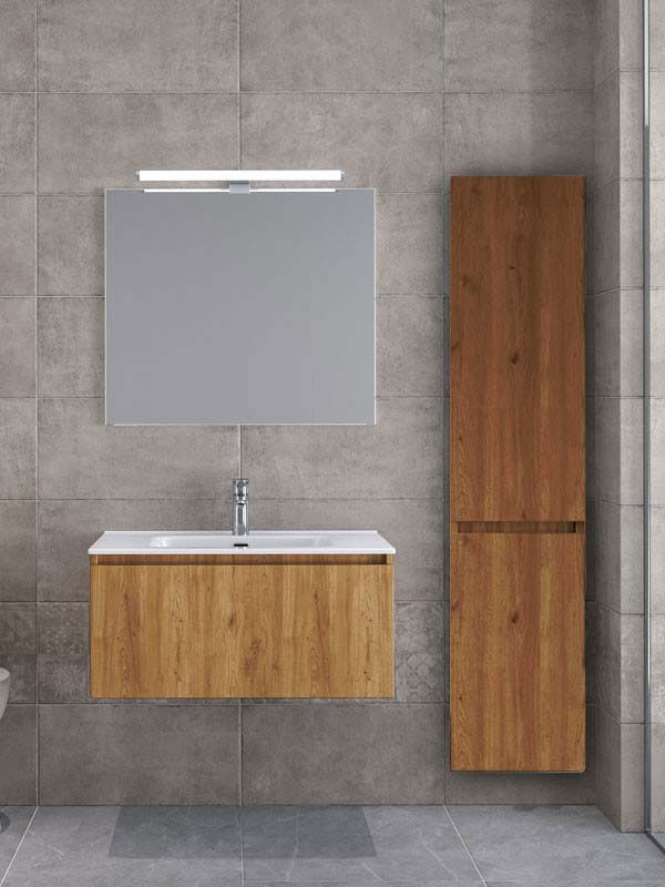 Furnibath Sevilla 80 CWL Walnut Έπιπλο Μπάνιου Μελαμινικό