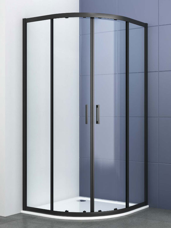 Bronze Art Swift 1C Black Καμπίνα Ημικυκλικής Ντουζιέρας