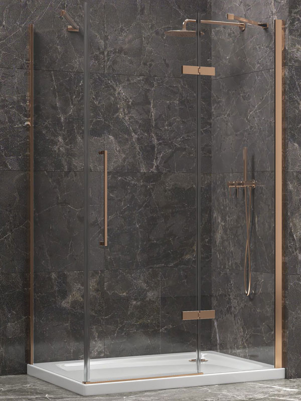 Karag Tinos 100 & TN-10 Rose Gold Καμπίνα Tετράγωνης Nτουζιέρας