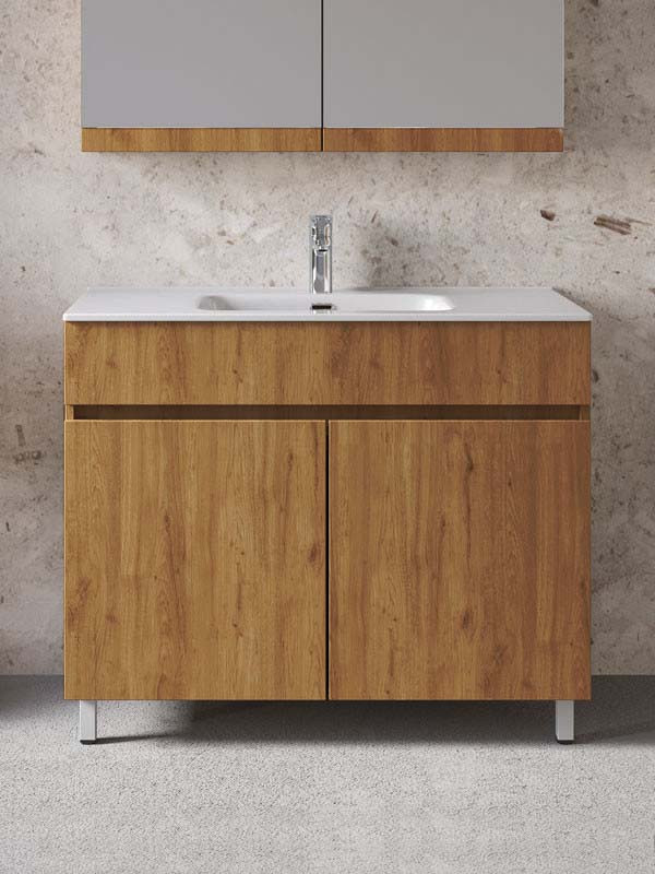 Furnibath Toledo 100 Walnut Βάση Επίπλου Μπάνιου Με Νιπτήρα