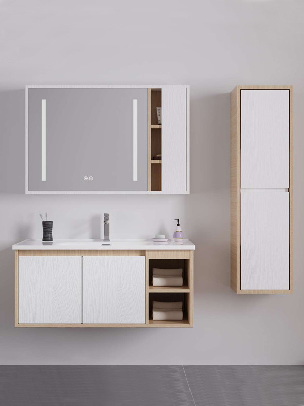 Martin Vera 100 Matte White - Oak Έπιπλο Μπάνιου 