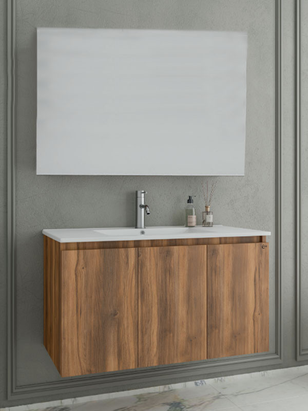 Drop Verona 100 Amber Baroque Oak 5FVRM10BO Έπιπλο Μπάνιου Μελαμινικό