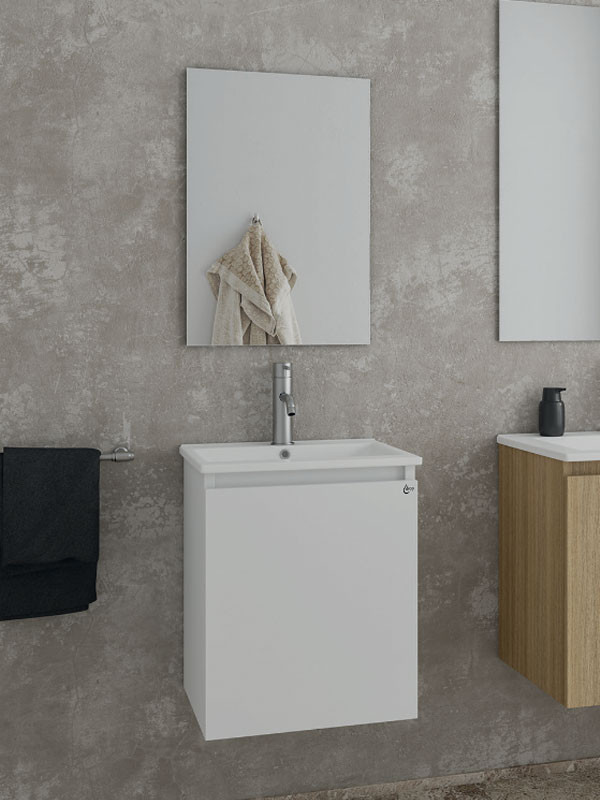 Drop Verona 40 White 5FVRM40WH Έπιπλο Μπάνιου Λευκό