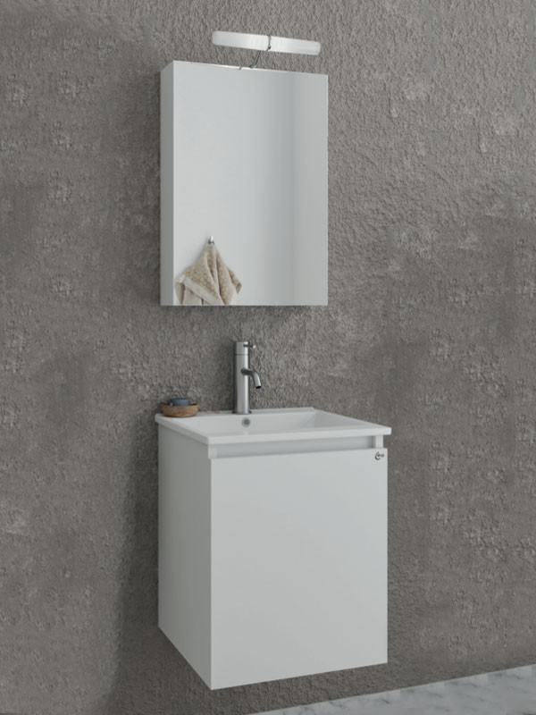 Drop Verona 40 White 5FVR040WH Έπιπλο Μπάνιου Λευκό