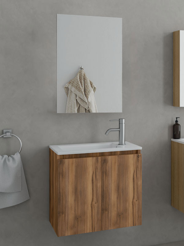 Drop Verona 55 Amber Baroque Oak 5FVRM55BO Έπιπλο Μπάνιου Μελαμινικό