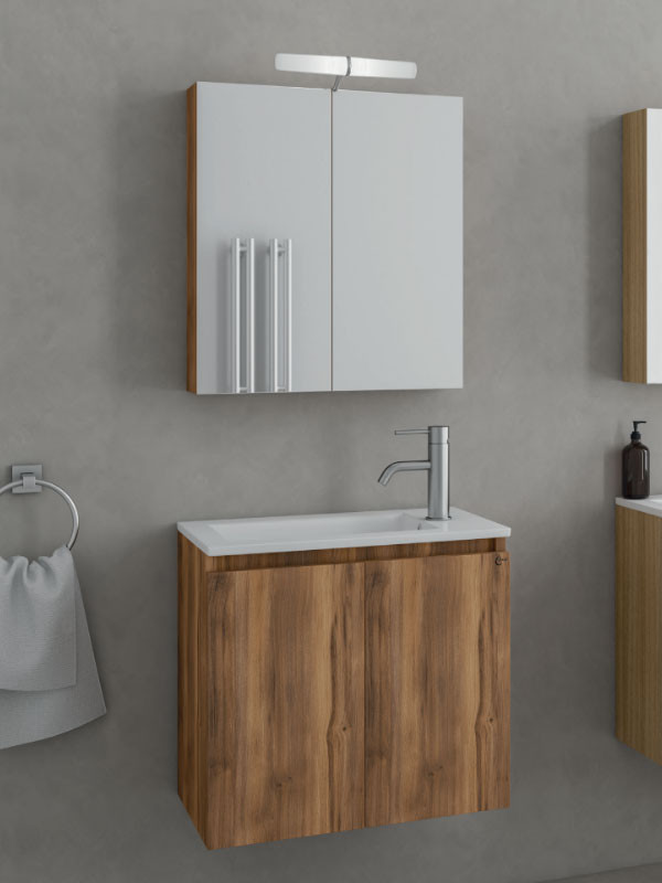 Drop Verona 55 Amber Baroque Oak 5FVR055BO Έπιπλο Μπάνιου Μελαμινικό