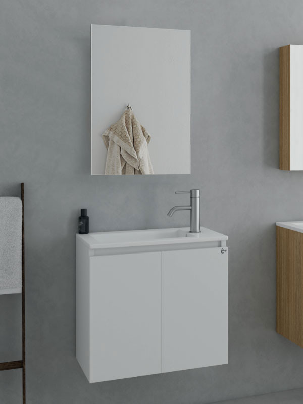 Drop Verona 55 White 5FVRM55WH Έπιπλο Μπάνιου Λευκό