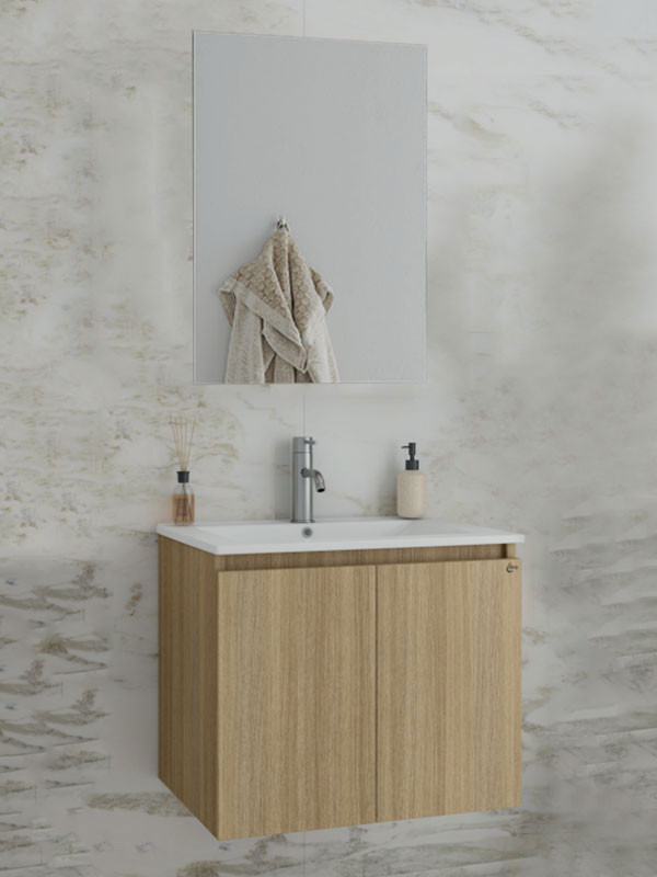 Drop Verona 60 Slavonia Oak 5FVRM60SO Έπιπλο Μπάνιου Μελαμινικό