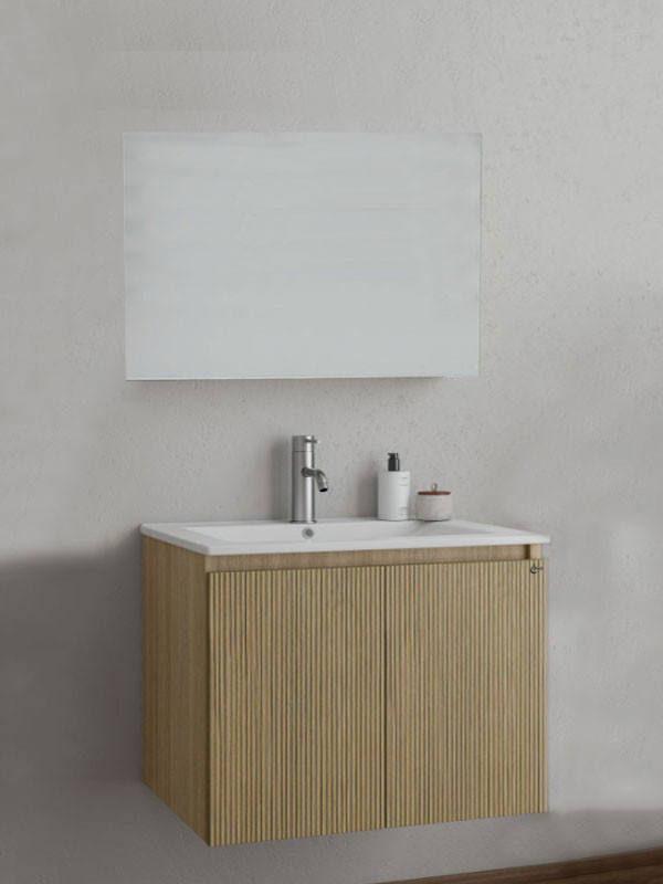 Drop Verona 75 Slavonia Oak & Strada 5FVRM75LO Έπιπλο Μπάνιου Μελαμινικό